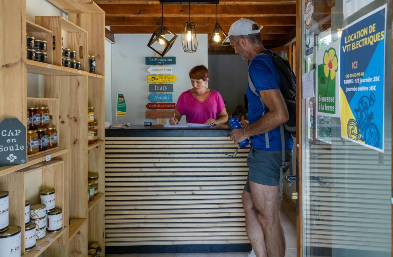 Tente Safari Lodge Ferme Carrique Tardets-Sorholus Bagian luar foto